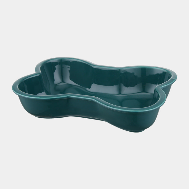 Large Ceramic Elevated Dog Bowl – Anti-Tip Design for Cervical & Spine Support