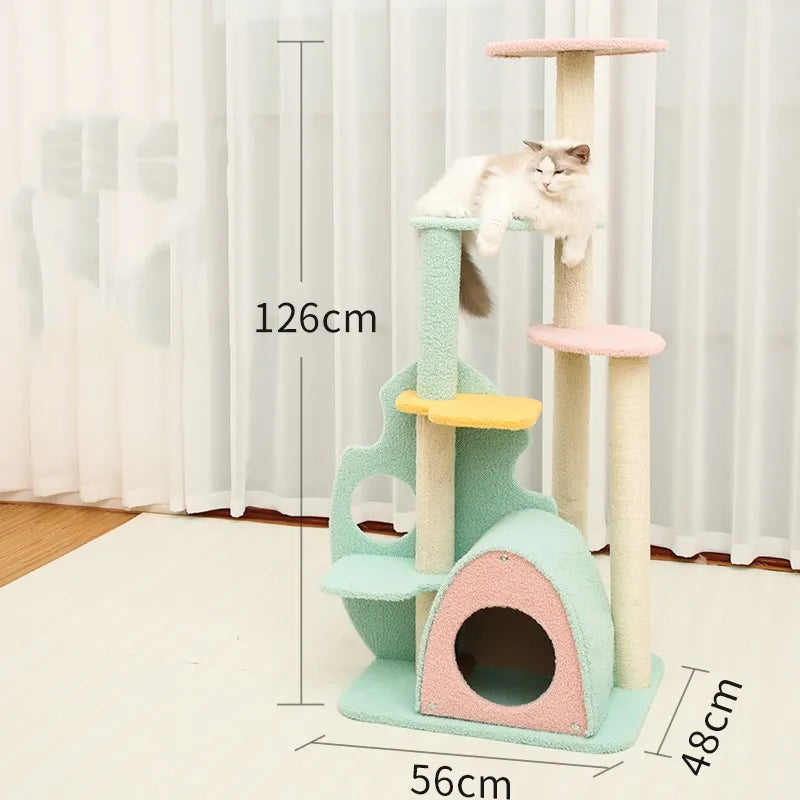 Large Sisal Cat Scratching Post – Heavy-Duty Claw Care Tower for Indoor Cats