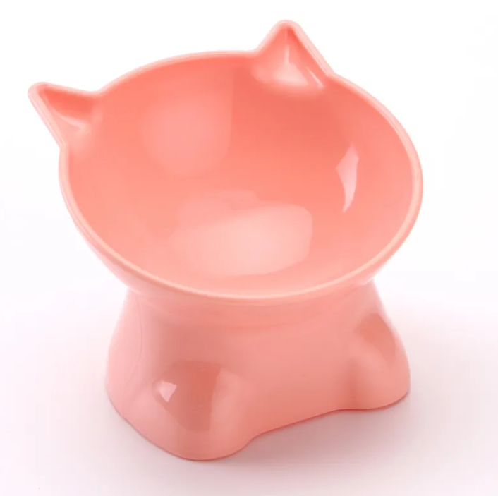 Nordic Style Tilted Pet Bowl – Elevated Design for Cats & Small Dogs