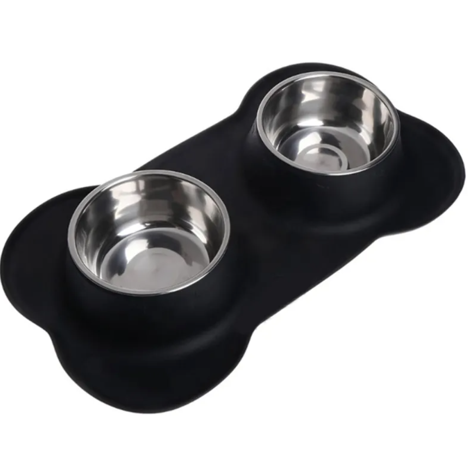 Bone-Shaped Silicone Pet Food Mat – Non-Slip Waterproof Placemat for Dogs & Cats