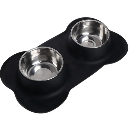 Bone-Shaped Silicone Pet Food Mat – Non-Slip Waterproof Placemat for Dogs & Cats