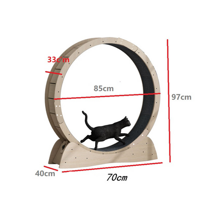 Cat Exercise Wheel & Treadmill – Silent-Spin Running Roller for Indoor Cats