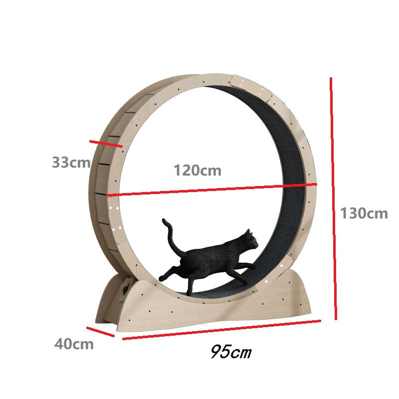Cat Exercise Wheel & Treadmill – Silent-Spin Running Roller for Indoor Cats