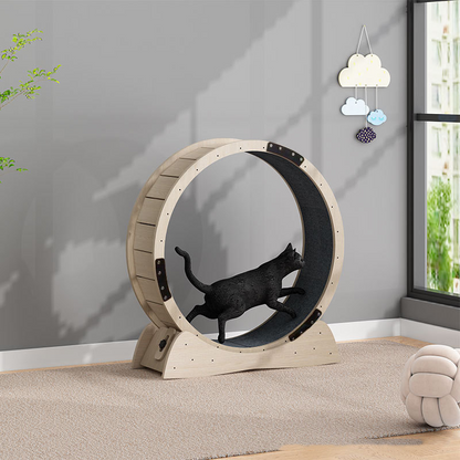 Cat Exercise Wheel & Treadmill – Silent-Spin Running Roller for Indoor Cats