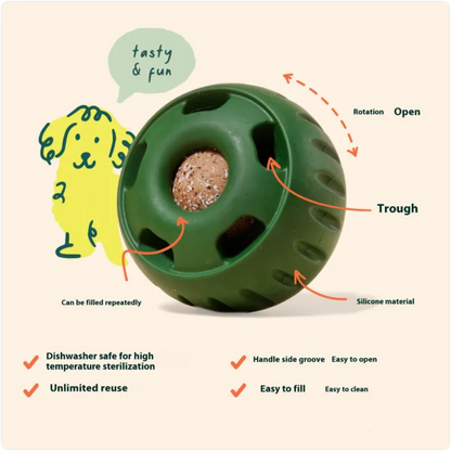 Interactive Slow Feeder Dog Bowl – Silicone Puzzle Toy for Healthy Eating