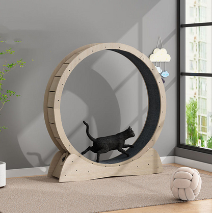 Cat Exercise Wheel & Treadmill – Silent-Spin Running Roller for Indoor Cats