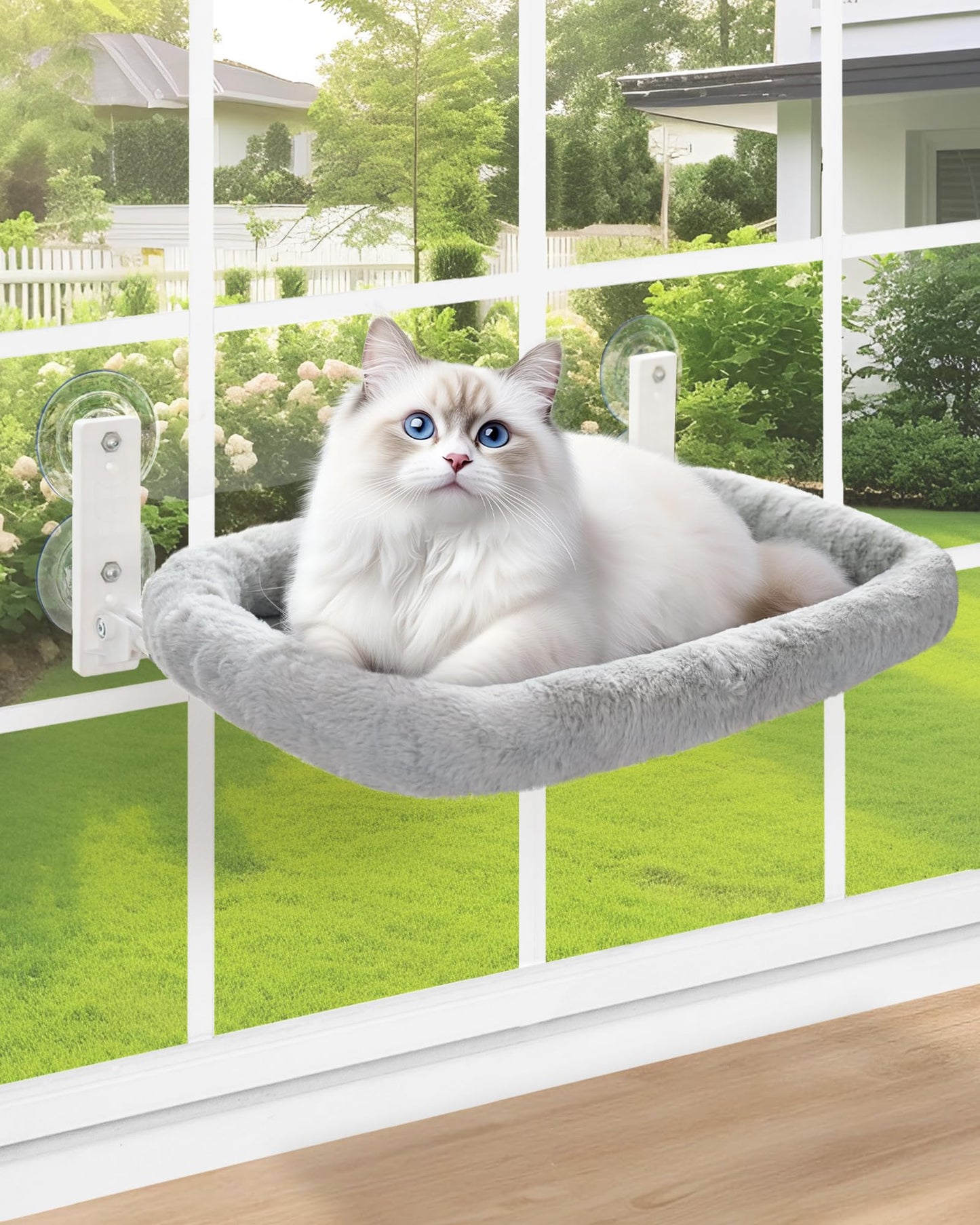 Cat Window Perch – Cordless Hammock Bed with Extra-Strong Suction Cups