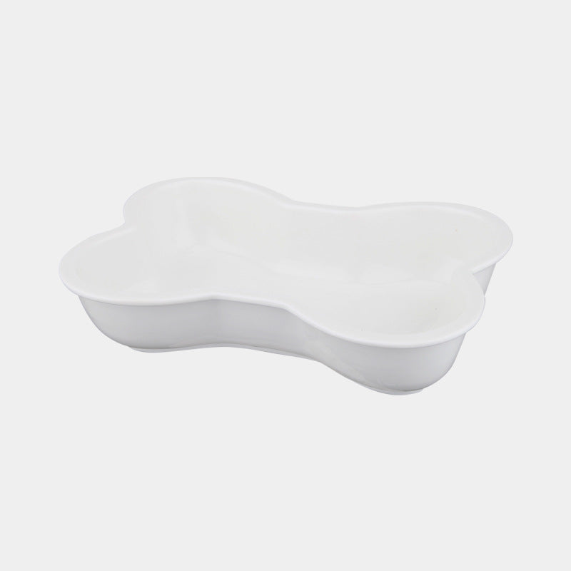 Large Ceramic Elevated Dog Bowl – Anti-Tip Design for Cervical & Spine Support
