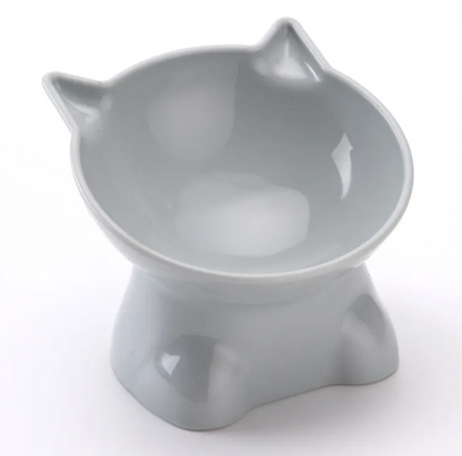 Nordic Style Tilted Pet Bowl – Elevated Design for Cats & Small Dogs