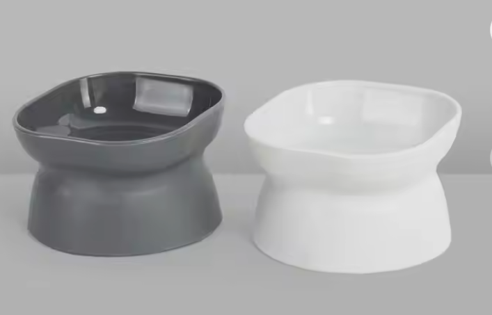 15° Tilted Ergonomic Pet Bowl – Raised Design for Neck & Joint Support