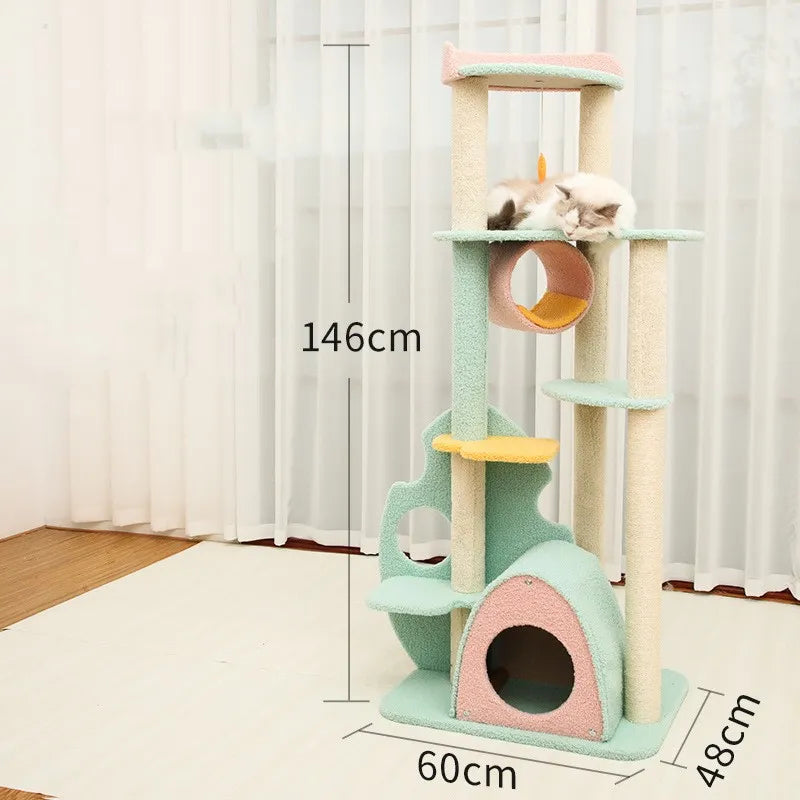 Large Sisal Cat Scratching Post – Heavy-Duty Claw Care Tower for Indoor Cats