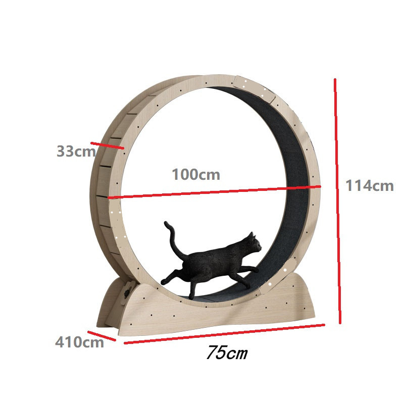 Cat Exercise Wheel & Treadmill – Silent-Spin Running Roller for Indoor Cats
