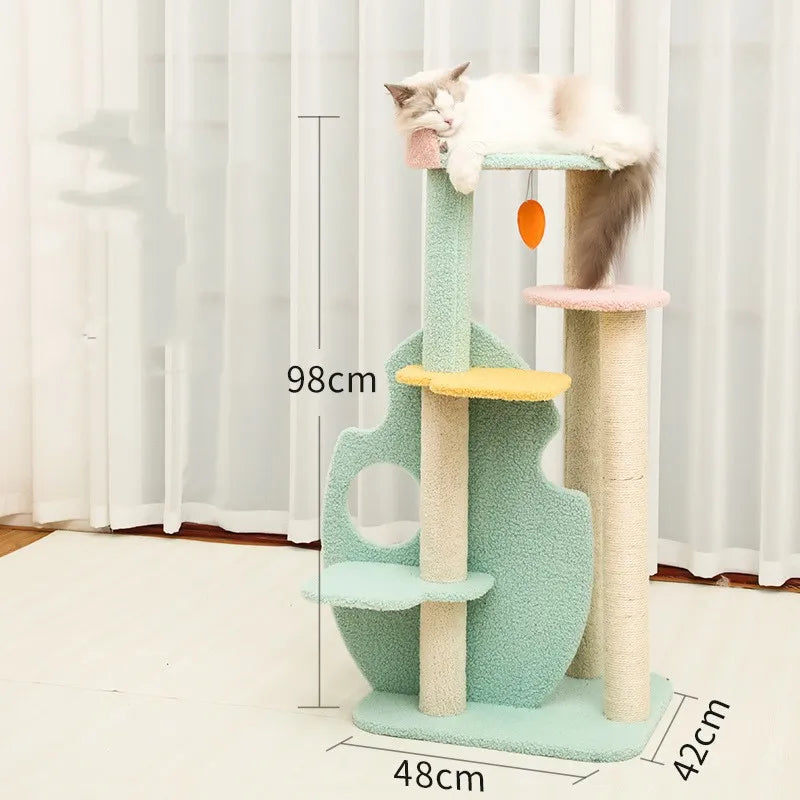 Large Sisal Cat Scratching Post – Heavy-Duty Claw Care Tower for Indoor Cats