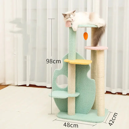 Large Sisal Cat Scratching Post – Heavy-Duty Claw Care Tower for Indoor Cats