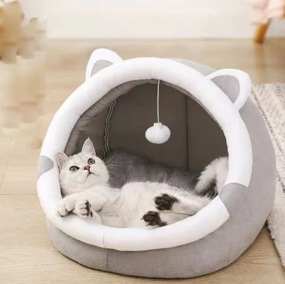 Plush Round Cat & Dog Bed – Cozy Nest Sleeping Cushion