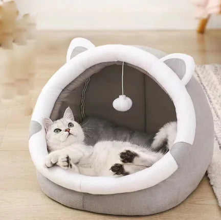 Plush Round Cat & Dog Bed – Cozy Nest Sleeping Cushion