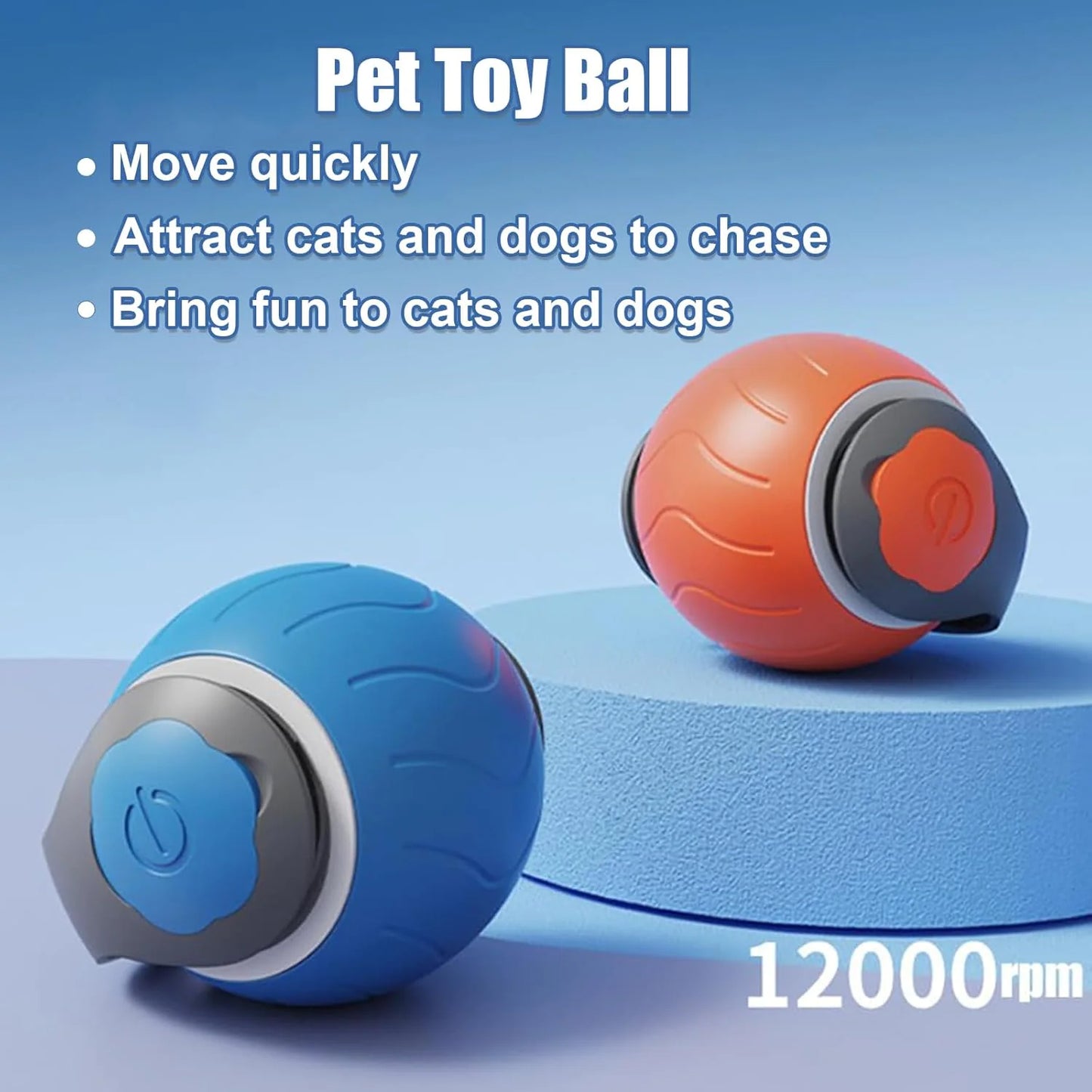 Speedy Whisker Cat Toy, Interactive Motion Toy for Cats, USB Rechargeable Cat Ball
